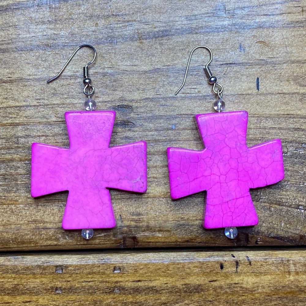 Handmade Cross Earrings